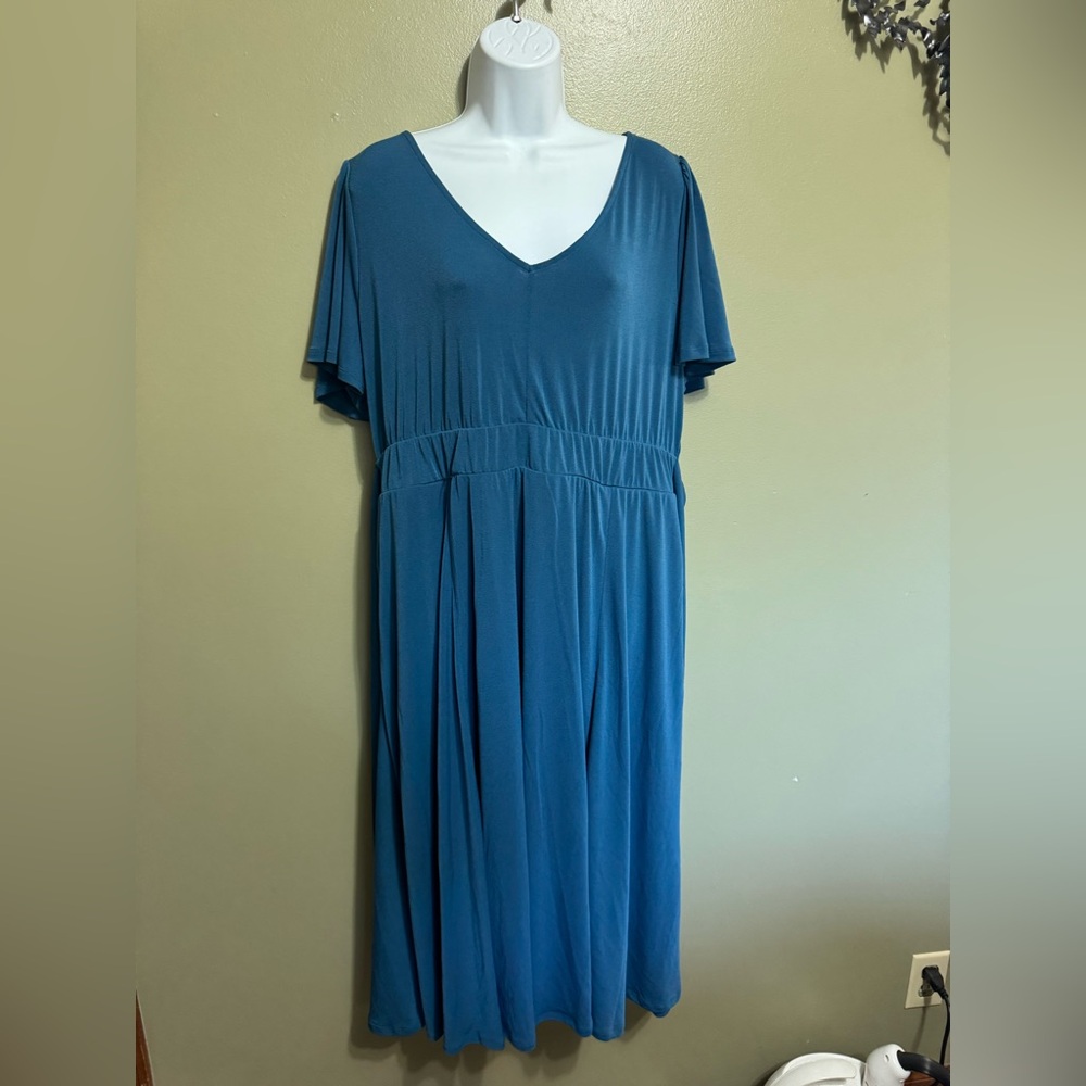 Torrid Blue Dress, Midi Length, Size 2